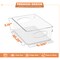 Sorbus 10 Pack Medium Clear Plastic Storage Bins for Shelves with Handle